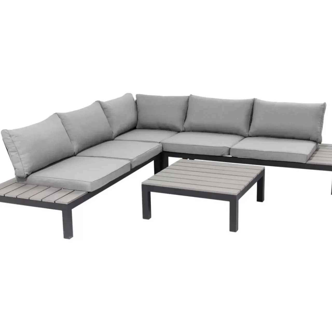 KARE Design Outdoormöbel-Sitzgruppe Holiday Schwarz (4-Tlg.)