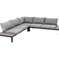 KARE Design Outdoormöbel-Sitzgruppe Holiday Schwarz (4-Tlg.)