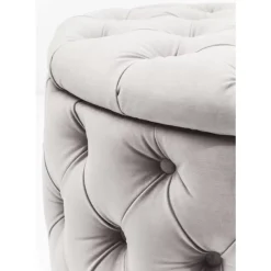 KARE Design Sitzbänke-Sitztruhe Desire Rund Silbergrau