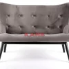 KARE Design Sofas & Couches-Sofa Black Vicky 2-Sitzer Velvet Grau