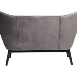 KARE Design Sofas & Couches-Sofa Black Vicky 2-Sitzer Velvet Grau