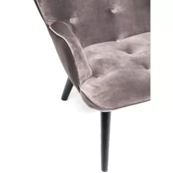 KARE Design Sofas & Couches-Sofa Black Vicky 2-Sitzer Velvet Grau