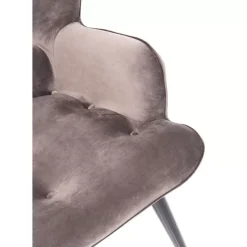 KARE Design Sofas & Couches-Sofa Black Vicky 2-Sitzer Velvet Grau