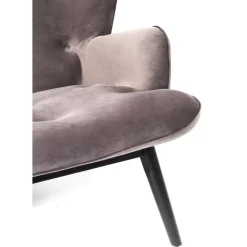 KARE Design Sofas & Couches-Sofa Black Vicky 2-Sitzer Velvet Grau