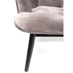 KARE Design Sofas & Couches-Sofa Black Vicky 2-Sitzer Velvet Grau