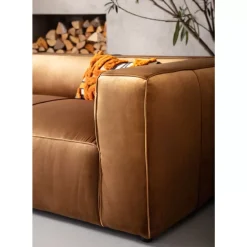 KARE Design Sofas & Couches-Sofa Cubetto 3-Sitzer Velvet Braun
