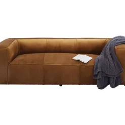 KARE Design Sofas & Couches-Sofa Cubetto 3-Sitzer Velvet Braun