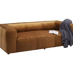 KARE Design Sofas & Couches-Sofa Cubetto 3-Sitzer Velvet Braun