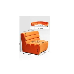 KARE Design Sofas & Couches-Sofa Element Wave Orange