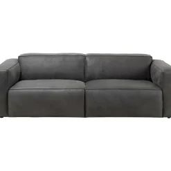 KARE Design Sofas & Couches-Sofa Henry 3-Sitzer Leder Grau