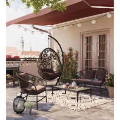 KARE Design Outdoormöbel-Sofa Ibiza Braun