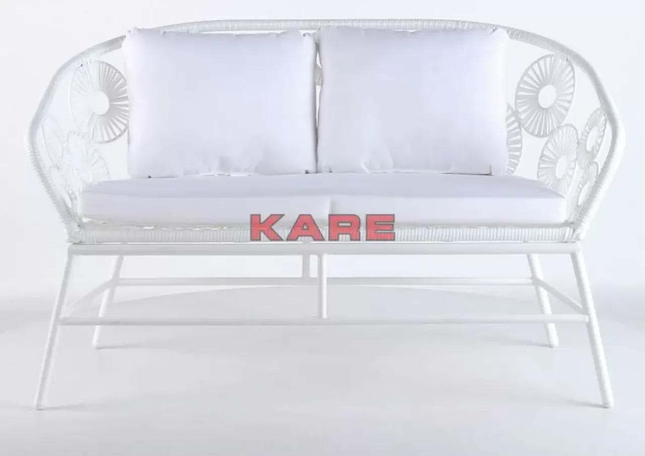 KARE Design Outdoormöbel-Sofa Ibiza Weiss