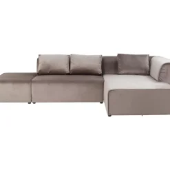 KARE Design Sofas & Couches-Sofa Infinity Velvet Taupe Rechts