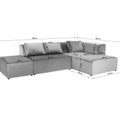 KARE Design Sofas & Couches-Sofa Infinity Velvet Taupe Links