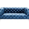 KARE Design Sofas & Couches-Sofa Look 2-Sitzer Velvet Blau
