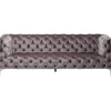 KARE Design Sofas & Couches-Sofa Look 3-Sitzer Velvet Grau