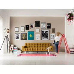 KARE Design Sofas & Couches-Sofa Milchbar 3-Sitzer Velvet Honey