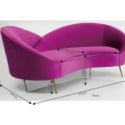 KARE Design Sofas & Couches-Sofa Night Fever 3-Sitzer Lila