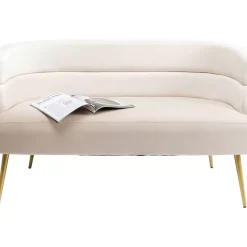 KARE Design Sofas & Couches-Sofa Sandwich 2-Sitzer Creme 125Cm