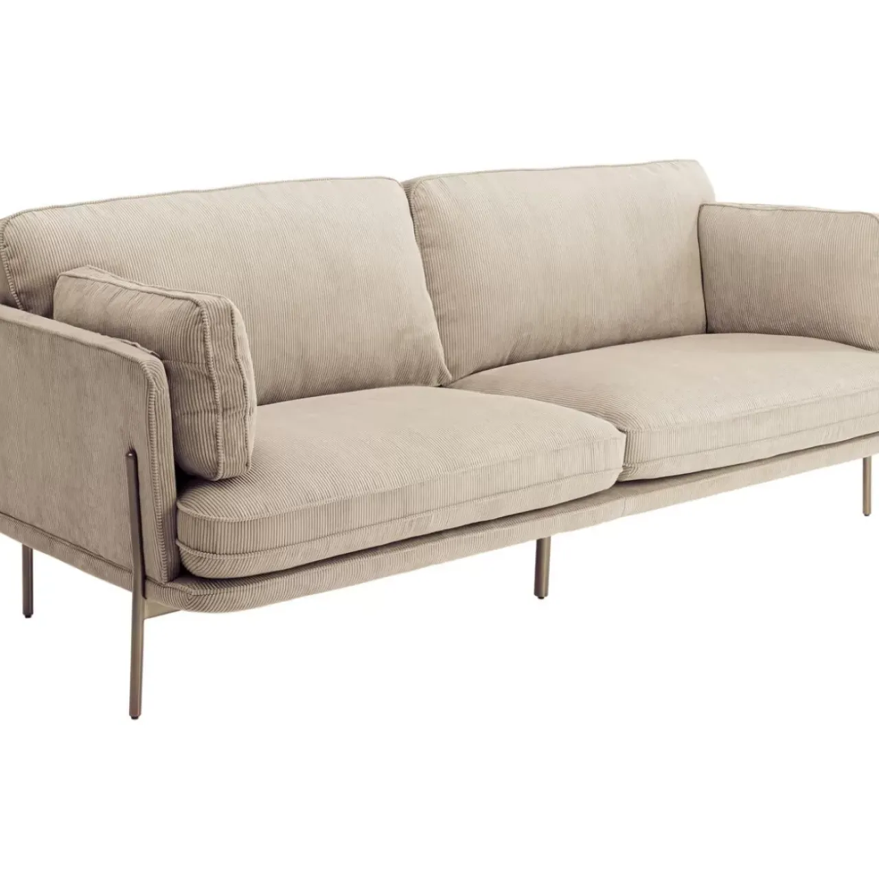 KARE Design Sofas & Couches-Sofa Shirly 3-Sitzer Creme