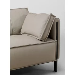 KARE Design Sofas & Couches-Sofa 3-Sitzer Victor Leder Grau 233Cm