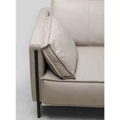 KARE Design Sofas & Couches-Sofa 3-Sitzer Victor Leder Grau 233Cm