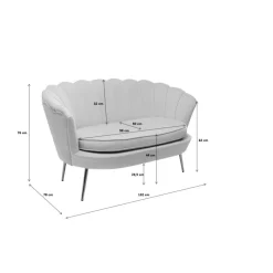 KARE Design Sofas & Couches-Sofa Water Lily 2-Sitzer Beige