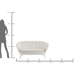 KARE Design Sofas & Couches-Sofa Water Lily 2-Sitzer Beige