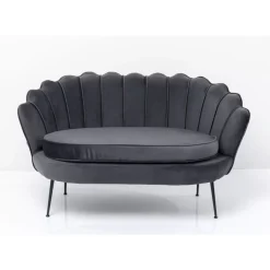 KARE Design Sofas & Couches-Sofa Water Lily 2-Sitzer Black Grau