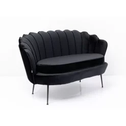 KARE Design Sofas & Couches-Sofa Water Lily 2-Sitzer Black Schwarz
