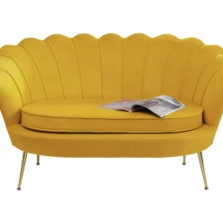 KARE Design Sofas & Couches-Sofa Water Lily 2-Sitzer Gelb 132Cm