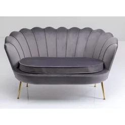 KARE Design Sofas & Couches-Sofa Water Lily 2-Sitzer Grau 132Cm