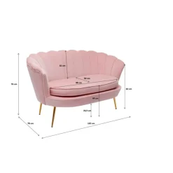 KARE Design Sofas & Couches-Sofa Water Lily 2-Sitzer Rosa
