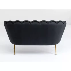 KARE Design Sofas & Couches-Sofa Water Lily 2-Sitzer Schwarz 132Cm