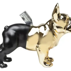 KARE Design Deko & Geschenkartikel-Spardose Bulldog Gold-Schwarz
