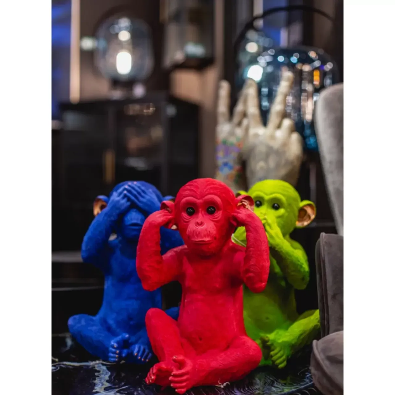 KARE Design Deko & Geschenkartikel-Spardose Monkey Kikazaru Rot