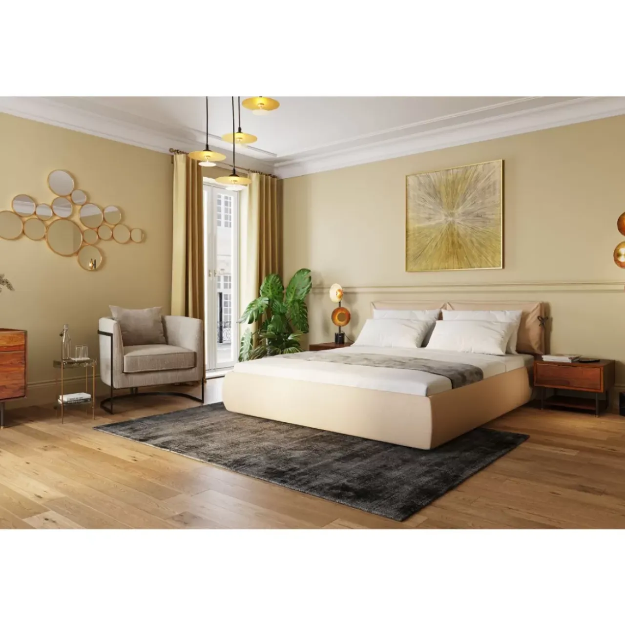 KARE Design Spiegel-Spiegel Bubbles Messing 183X93Cm