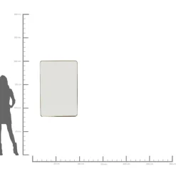 KARE Design Spiegel-Spiegel Curve Mo Brass 80X120Cm