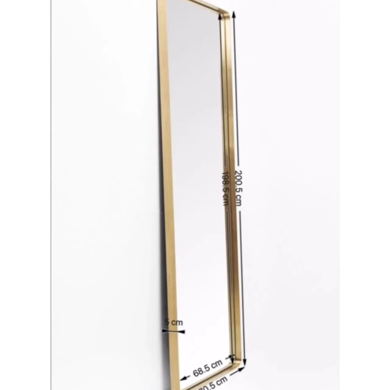 KARE Design Spiegel-Spiegel Curve Mo Brass 70X200Cm