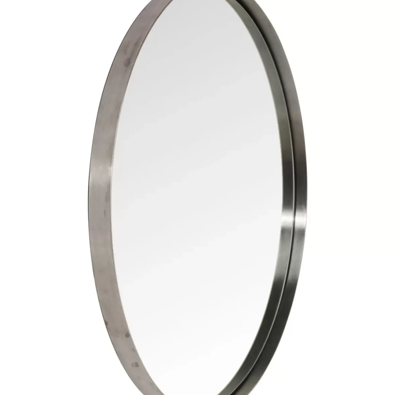 KARE Design Spiegel-Spiegel Curve Round Steel Nature O100Cm
