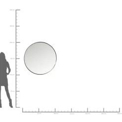 KARE Design Spiegel-Spiegel Curve Round Steel Nature O100Cm