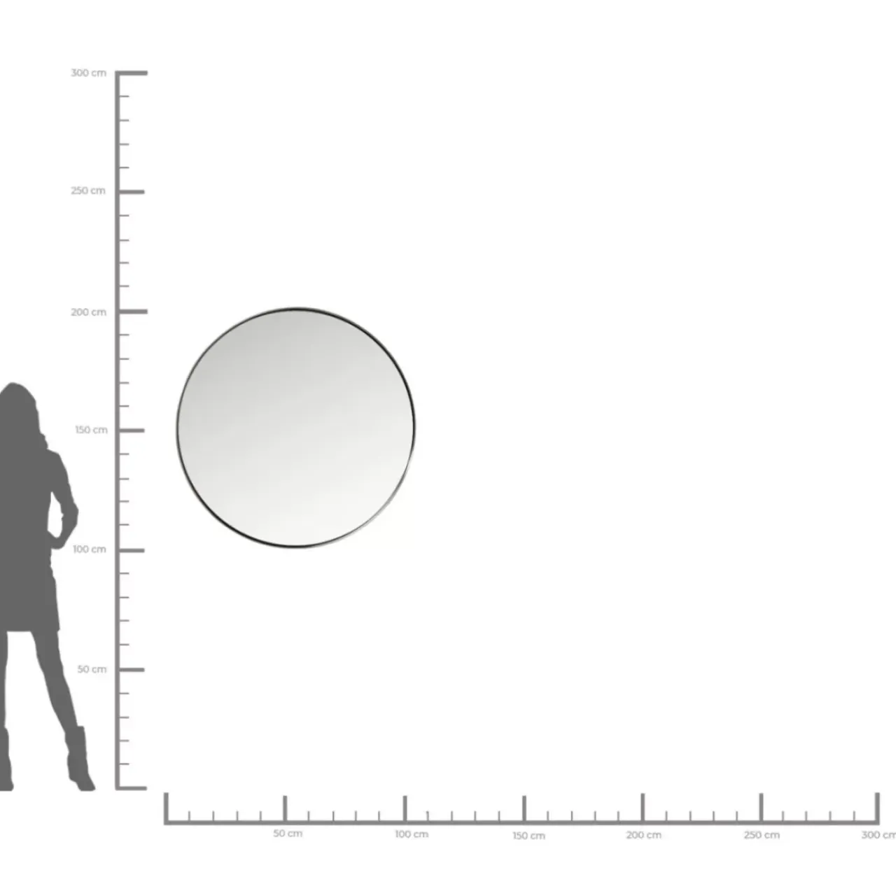 KARE Design Spiegel-Spiegel Curve Round Steel Nature O100Cm