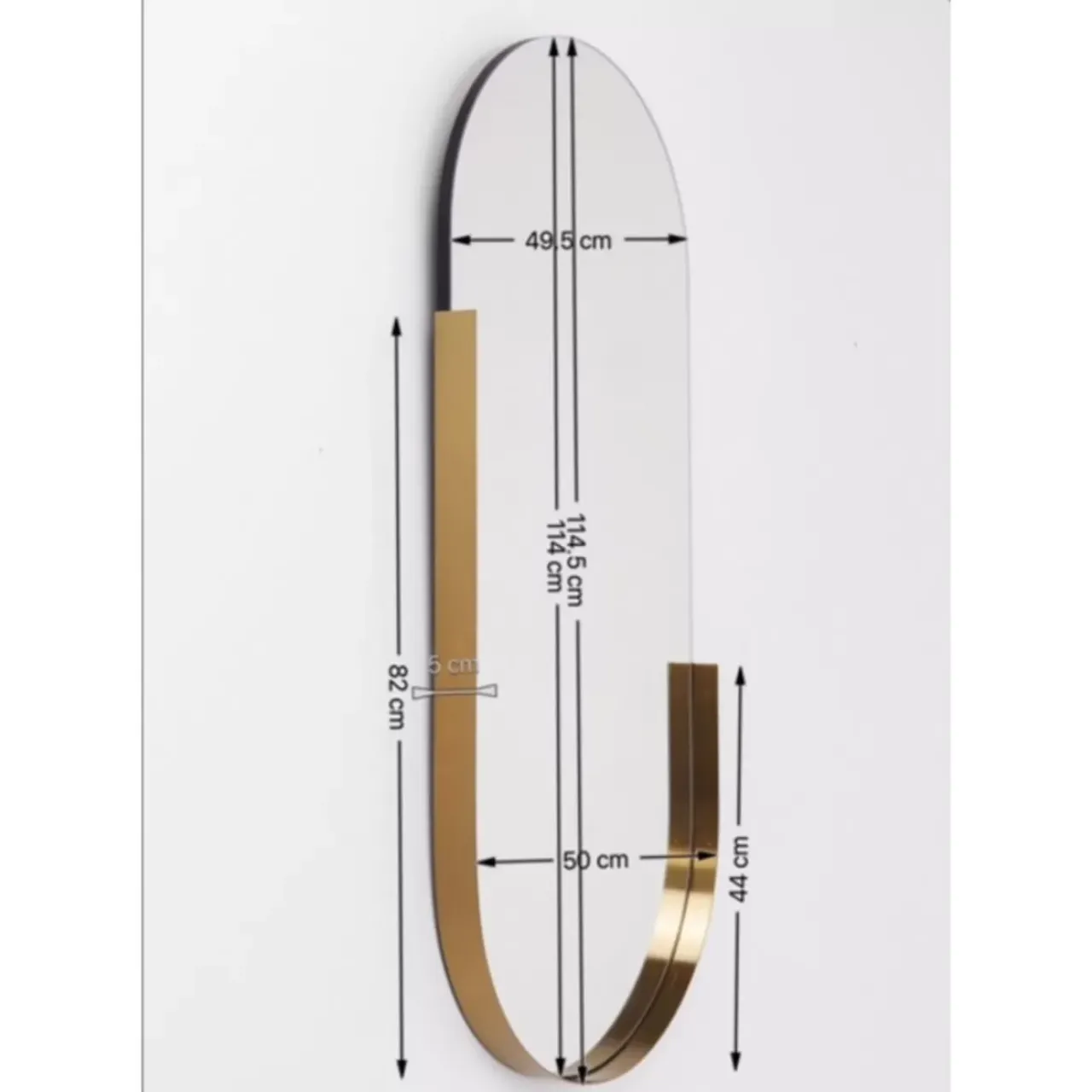 KARE Design Spiegel-Spiegel Hipster Oval 50X114Cm