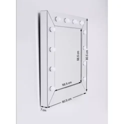 KARE Design Leuchtobjekte-Spiegel Make Up Square 81X81Cm