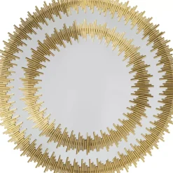 KARE Design Spiegel-Spiegel Solare Gold O132Cm