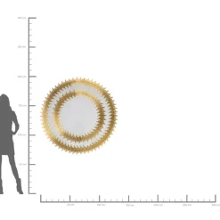 KARE Design Spiegel-Spiegel Solare Gold O132Cm