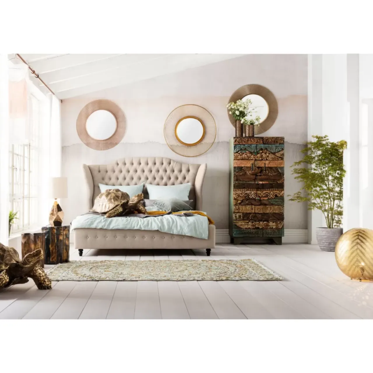 KARE Design Spiegel-Spiegel Sun Storm Gold O93Cm