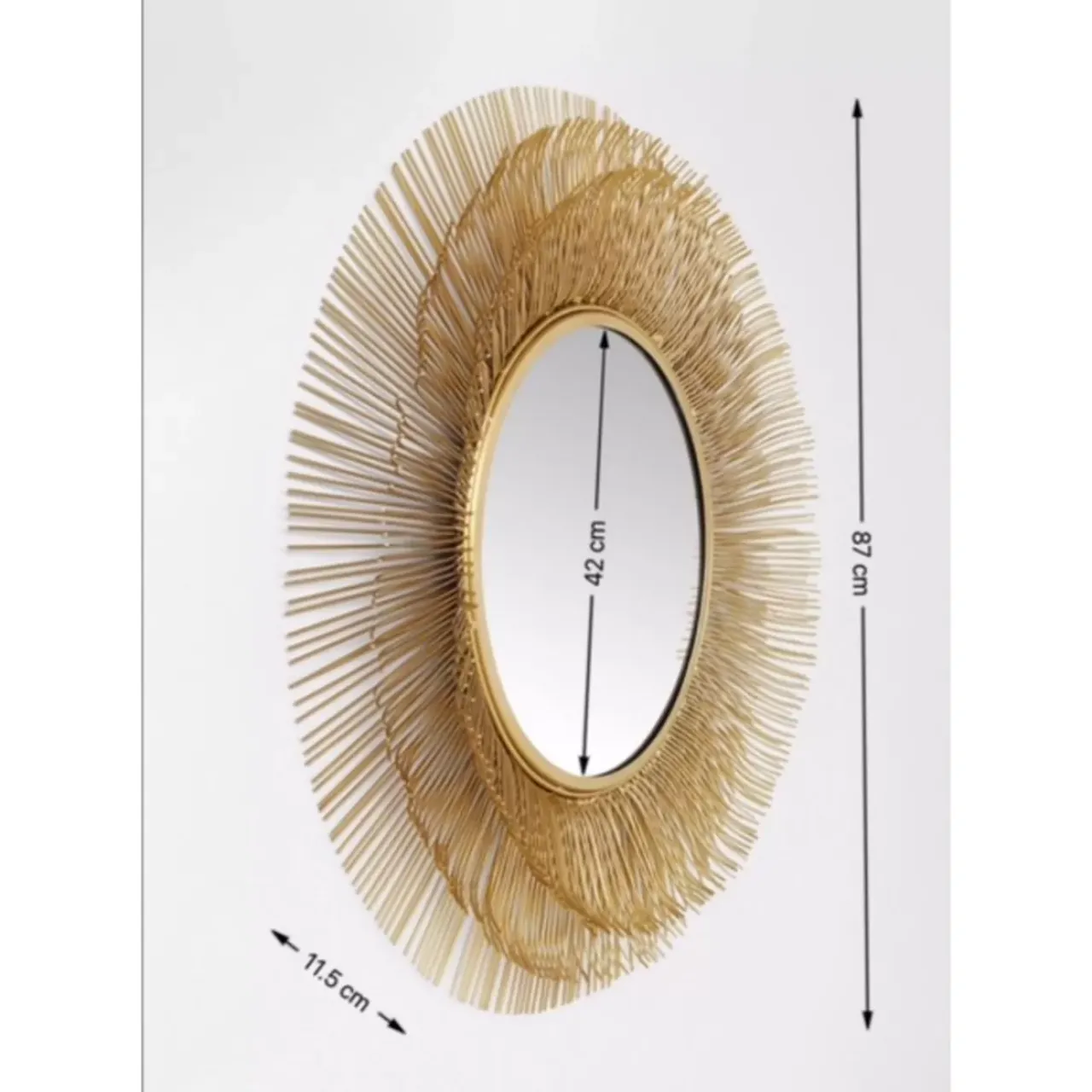 KARE Design Spiegel-Spiegel Sunburst Tre Gold O87Cm