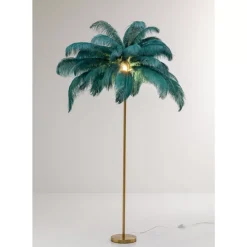 KARE Design Steh & Bodenleuchten-Stehleuchte Feather Palm Grun 165Cm