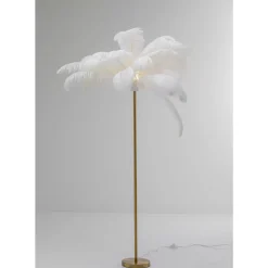 KARE Design Steh & Bodenleuchten-Stehleuchte Feather Palm Weis 165Cm